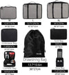 BAGAIL 8 Set Packing Cubes Luggage Packing Organizers for Travel Accessories (Jet Black)