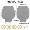 Surpassme 2 Comfortable Car Seat Covers Universal Front Seat Coves for Car Accessories with Storage Pockets, Padded Car Interior Covers for Automotive, SUV, Truck, and Van (Grey)