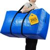 57 Gallon Extra Large Storage Bags, XXL Jumbo Large Moving Bags Heavy Duty, Storage Totes Moving Boxes Supplies for College, Foldable Duffle Bag for Travel, Christmas Tree Bag, 42X23X13.5Inch - 2PACK