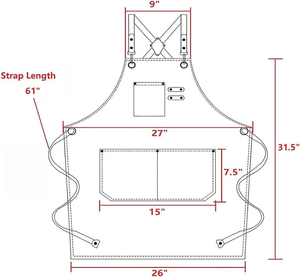 AFUN Chef Aprons for Women Men with Large Pockets, Cotton Canvas Cross Back Water Repellent Work Apron, Size M to XXL (Black)