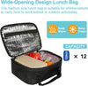 Esouler Lunch Box Kids Insulated Lunch Bag for Boys & Girls Durable Children Lunchbox for School with Water Bottle Holder-Black