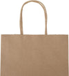 Bagmad 100 Pack 8X4.75X10 Inch Plain Medium Paper Bags with Handles Bulk, Brown Kraft Craft Gift Bags, Grocery Shopping Retail Birthday Party Favors Wedding Sacks (Natural Brown, 100Pcs)