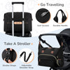 Diaper Bag Tote, Baby Bag Travel Diaper Tote Bag with Pacifier Case, Cute Maternity Hospital Baby Stylish Diaper Tote for Mom Dad Medium Size, Black