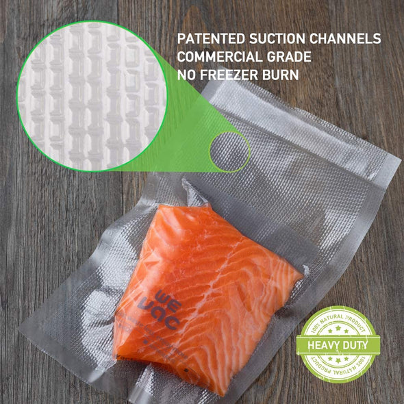 Wevac 11” X 150’ Food Vacuum Seal Roll Keeper with Cutter, Ideal Vacuum Sealer Bags for Food Saver, BPA Free, Commercial Grade, Great for Storage, Meal Prep and Sous Vide