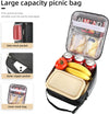 Lunch Box Lunch Bag for Men Women Insulated Lunchbox Lunch Bags for Work Picnic Travel (Black)