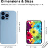 Credit Card Holder, Metal Card Wallet RFID Blocking Mini Slim Aluminum Business Hard Card Case for Women Men (Motley Floral)