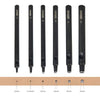 Professional 6Pc Leather Hollow Punch Set, Size 1.0-5.0Mm, Black, Steel, Manual, 6 Holes, Free Mini Cutting Mat