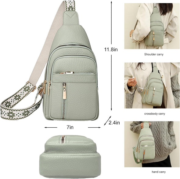2025 Crossbody Bag,Travel Small Sling Bag Crossbody Bags for Women-Vegan Leather Fanny Pack Crossbody Bags for Women