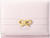 Sunwel Fashion Wallets Girls Cute Coquette Bow Small Wallet Aesthetic Card Holder ID Window Purse for Women (PINK)