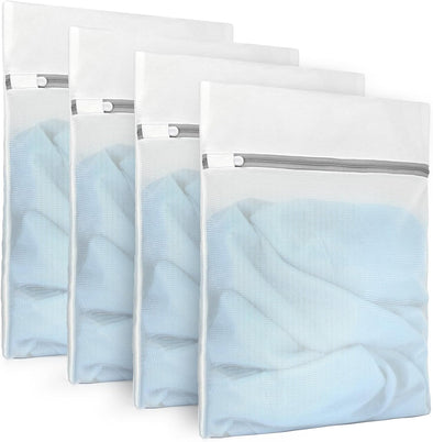 3Pcs Durable Fine Mesh Laundry Bags for Delicates 12 X 16 Inches (3, Medium)