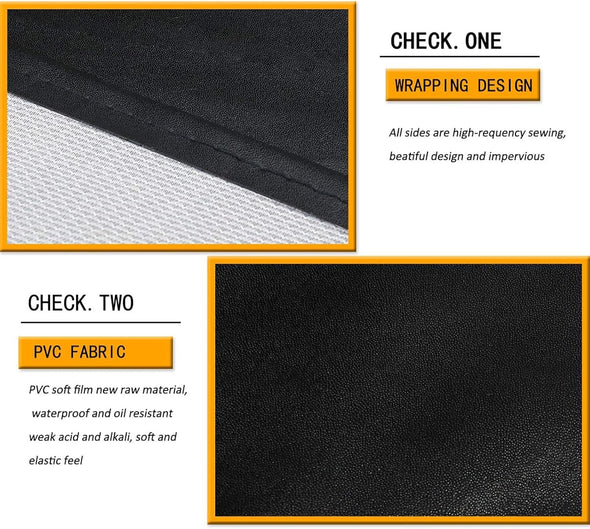 Homsolver 2 Pack Waterproof Rubber Vinyl Apron for Unisex Adult, Lightweight Chemical Resistant Industrial Work Apron