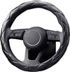Soft Microfiber Leather Steering Wheel Cover, Universal 15 Inch for Women Girls, Fit Vehicles, Sedans, Suvs, Vans, Trucks - Black