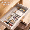 A-Lugei 【Crystal Design】 Clear Desk Drawer Organizer,【Military Grade】 Acrylic Makeup Organizer, Bathroom Organizers and Storage, Drawer Divider for Office Kitchen Bedroom Vanity Jewelry Pantry Garage