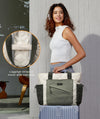 LOVEVOOK Tote Bag for Women, Puffer Bag and Work Bags with Zipper for Travel, Daily, School, Quilted Nurse Shoulder, 2Pcs