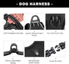 PHOEPET No Pull Dog Harness Medium Reflective Front Clip Vest with Handle,Adjustable 2 Metal Rings 3 Buckles,[Easy to Put on & Take Off](M, Black)