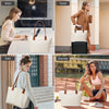 KALIDI Tote Bag for Women Nylon Top-Handle Purse,Shoulder Hobo Handbag with Zipper Leisure Foldable Weekend
