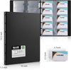 Mylifeunit Business Card Book, Name Card Holder Book with 600 Business Cards Capacity, Credit Card Book File Storage (Black)