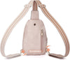 BOSTANTEN Small Sling Bag for Women Leather Crossbody Bags Fanny Pack Chest Bag for Travel