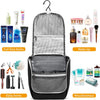 Della Gao Black Water Repellent Polyester Hanging Toiletry Bag for Travel