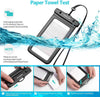 4 Pack Waterproof Cell Phone Pouch - Universal Water Proof Dry Bag Case with Neck Lanyard - Underwater Clear Cellphone Holder Large Protector for Iphone Samsung Galaxy for Beach Pool Swimming