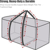 Extra Large Moving Bags with Zippers & Carrying Handles, Heavy-Duty Storage Tote for Space Saving Moving Storage, Fold Flat, Alternative to Box and Bin - 12 Pack, Semi-Transparent