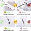 Hanging Garment Bags Cover 24''X48'' Lightweight Clear White Suit Protector Cover Bag (Pack of 6) with Study Full Zipper for Suit Clothes Storage Closet