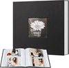 Popotop Photo Album 4X6 200 Photos with Writing Space, Leather Cover Album with Display Picture Window, Photo Book for Wedding Family Baby Gift