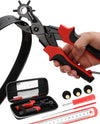 Kingtool Leather Hole Punch Set, Super Heavy Duty Rotary Puncher, Multi Hole Sizes Maker Tool