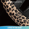 Road Comforts Leopard Steering Wheel Cover - Made with PVC Leather Cheetah Print - Anti-Slip, Universal Fit 14 1/2 Inches to 15 Inches - Black