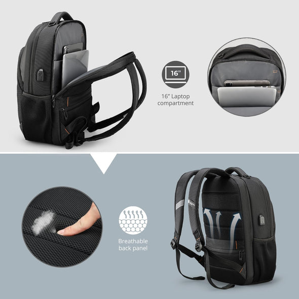 Swissdigital Design Travel Laptop Backpack College Laptops Backpack with USB Charging Port for Men & Women Fits 15.6 Inch Notebo Swissdigital Design Travel Laptop Backpack College Laptops Backpack with USB Charging Port for Men & Women Fits 15.6 Inch Notebo