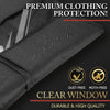 40-Inch Garment Bags for Travel, Garment Bags for Hanging Clothes with Zipper and Visible Transparent Window, 2 Pack，Black