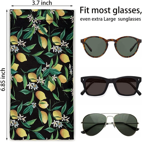 WOW DING 6PCS Eyeglass Pouch, Eyeglasses Cases for Women, Sunglasses Case, Soft Portable Glasses Pouch Bag