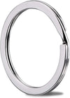 KINGFOREST 100-Pack 1 Inch Metal Key Rings (25Mm) - Silver Split Keychain Rings for Keys, DIY Crafts, Home, Car & Office Accessories - Durable Nickel Flat Keyrings Bulk