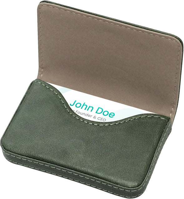 AI-DEE RFID Blocking Wallet - Minimalist Leather Business Credit Card Holder (12-Green)