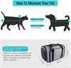 Siivton 4 Sides Expandable Pet Carrier, Airline Approved Soft-Sided Dog Cat Carrier Bag with Fleece Pad for Cats, Puppy and Small Animals (4 Extension Gray_Blue, L:18.0" L X 11.0" W X 11.0" H)