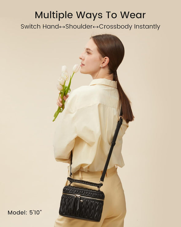 LOVEVOOK Crossbody Bags for Women, Quilted Crossbody Purses for Women, Small Shoulder Handbags for Daily, Work, Travel, Gifts
