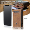Furid Card Wallet for Men Slim: Smart Wallet - Rfid Minimalist Front Pocket with ID Window Pop up Wallet Gift for Male