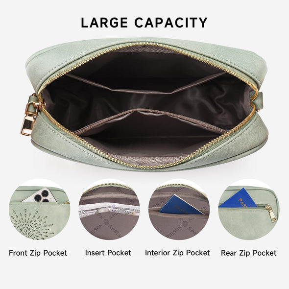 APHISON Quilted Crossbody Bags for Women Trendy,Vegan Leather Small Crossbody Purses Shoulder Handbags with Adjustable Strap