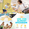 EASYFUN Beach Bag Large Mesh Beach Bag Lightweight Beach Tote with 9 Pockets Foldable Beach Accessories