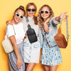 Moko Vegan Leather Sling Bag - Small Trendy Casual Detachable Shoulder Strap Crossbody Bags for Women and Men Hiking Travel