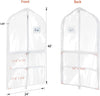 Univivi Clear PVC Dance Costume Bags Garment Bag 40 Inch for Dance Competitions, with 4 Medium Clear Zipper Pockets and 1 Large Back Zippered Pocket (Clear)