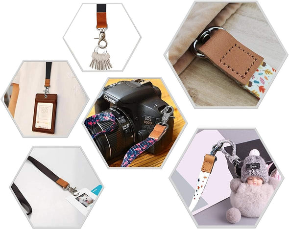 AZEAM Black Lanyard Holder with Metal Clasp, ID Badges Cool Lanyard for Men Women, Long Neck Teacher Lanyard for Card Holder Car Keys, Wallet, Key Chain