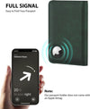 Passport Holder with Airtag Slot, Airtag Passport Wallet for Men, Slim Leather Passport Holder Case Family for Travel Anti-Lost, Green