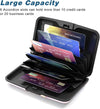 Credit Card Holder, Mini Aluminum Card Wallet RFID Blocking Slim Metal Hard Card Case for Women Men, Pink Marble