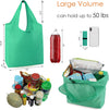 Beegreen Reusable-Grocery-Bags-Foldable-Machine-Washable-Reusable-Shopping-Bags-Bulk Colorful 10 Pack 50LBS Extra Large Folding Reusable Bags Totes W Zipper Storage Pouch Lightweight Polyester Fabric