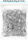Paxcoo 100 Pack Keyrings, Split Key Rings Bulk for Keychain and Crafts (1 Inch)