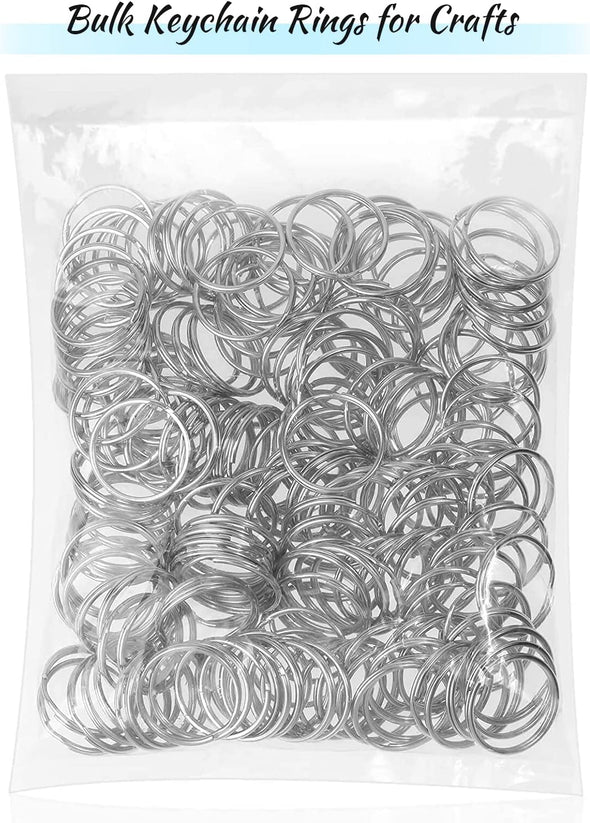 Paxcoo 100 Pack Keyrings, Split Key Rings Bulk for Keychain and Crafts (1 Inch)