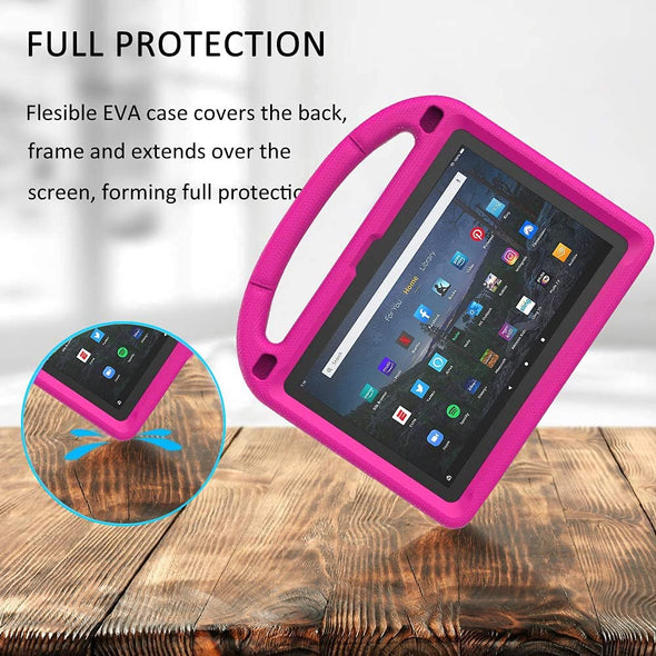 Fire HD 10 & Fire HD 10 plus Tablet Case for Kids(11Th Generation, 2021 Release) - DICEKOO Lightweight Shockproof Kid-Proof Cover with Stand for Kindle Fire HD 10 Kids Tablet & Kids Pro Tablet - Pink