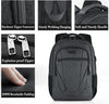 BIKROD Travel Laptop Backpack, 17 Inch Extra Large School Backpacks for Teen Boys and Girls, Black Water Resistant Women Back Pack, Business Men Sturdy Computer Bag with USB Charging Port, Gifts