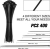 Cable Zip Ties,400 Pack Black Assorted Sizes 12+8+6+4 Inch,Multi-Purpose Self-Locking Nylon Cable Cord Management ,Plastic Wire Ties for Home,Office,Garden,Workshop. by HAVE ME TD